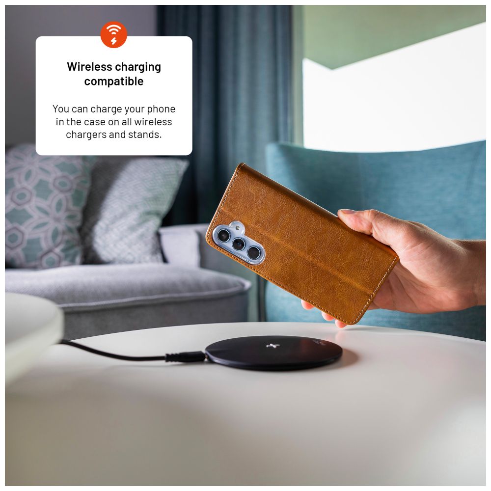 Pouzdro typu kniha FIXED Opus pro Samsung Galaxy A37 5G, hnědé