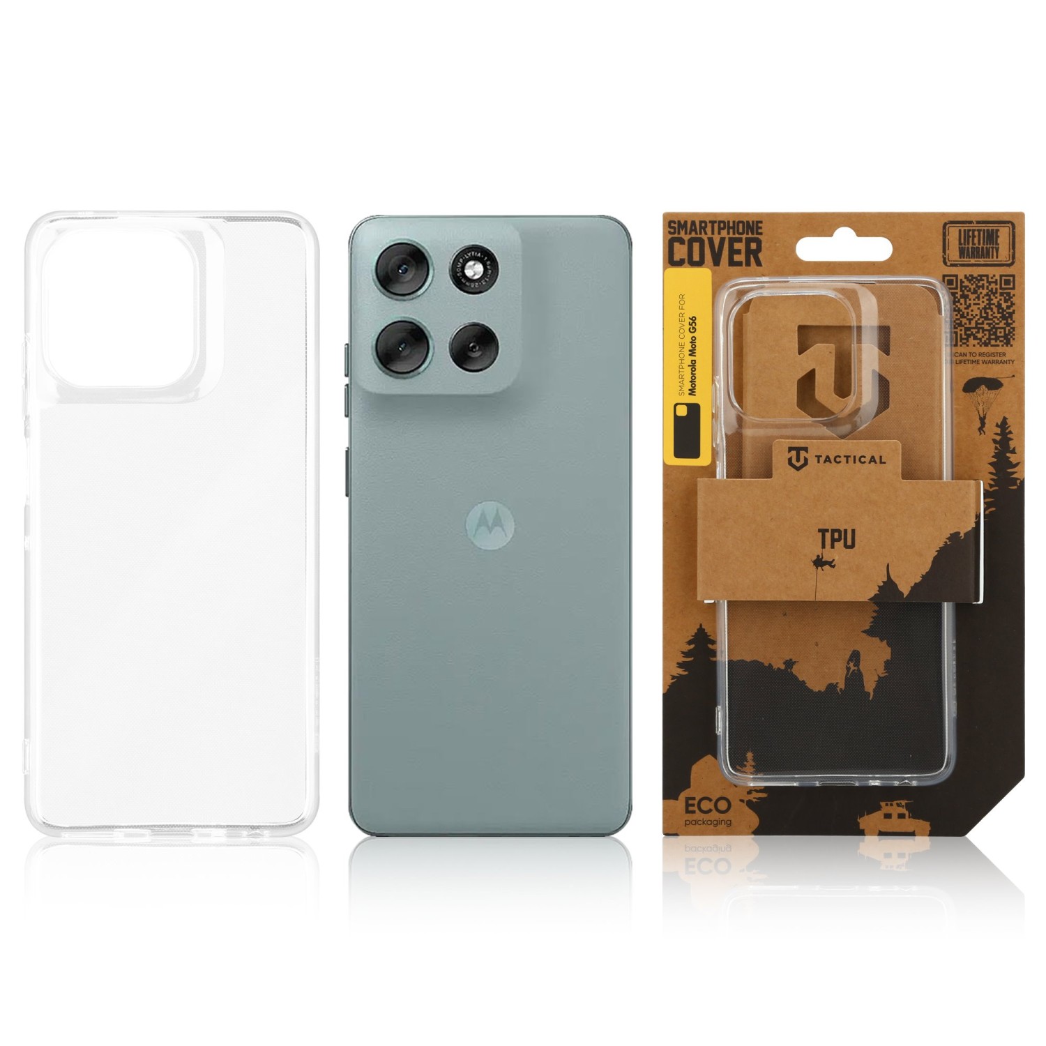 Tactical TPU Kryt pro Motorola Moto G56 Transparent