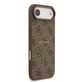 Guess PU Leather 4G Colored Ring MagSafe Zadní Kryt pro iPhone Air Brown