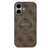 Guess PU Leather 4G Colored Ring MagSafe Zadní Kryt pro iPhone 17 Brown