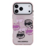 Karl Lagerfeld IML Multi K&CH Heads Zadní Kryt pro iPhone 17 Pro Max Pink