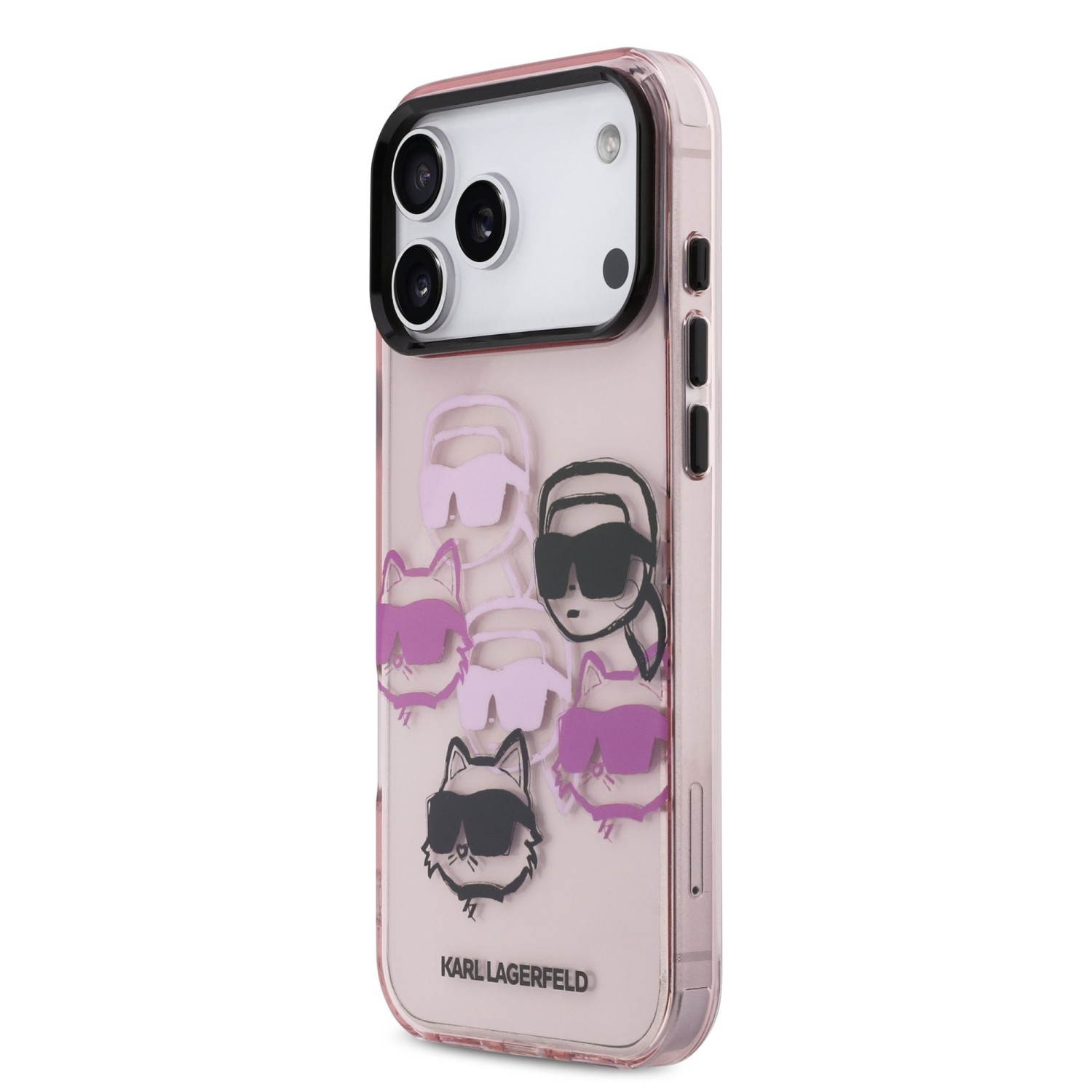 Karl Lagerfeld IML Multi K&CH Heads Zadní Kryt pro iPhone 17 Pro Max Pink