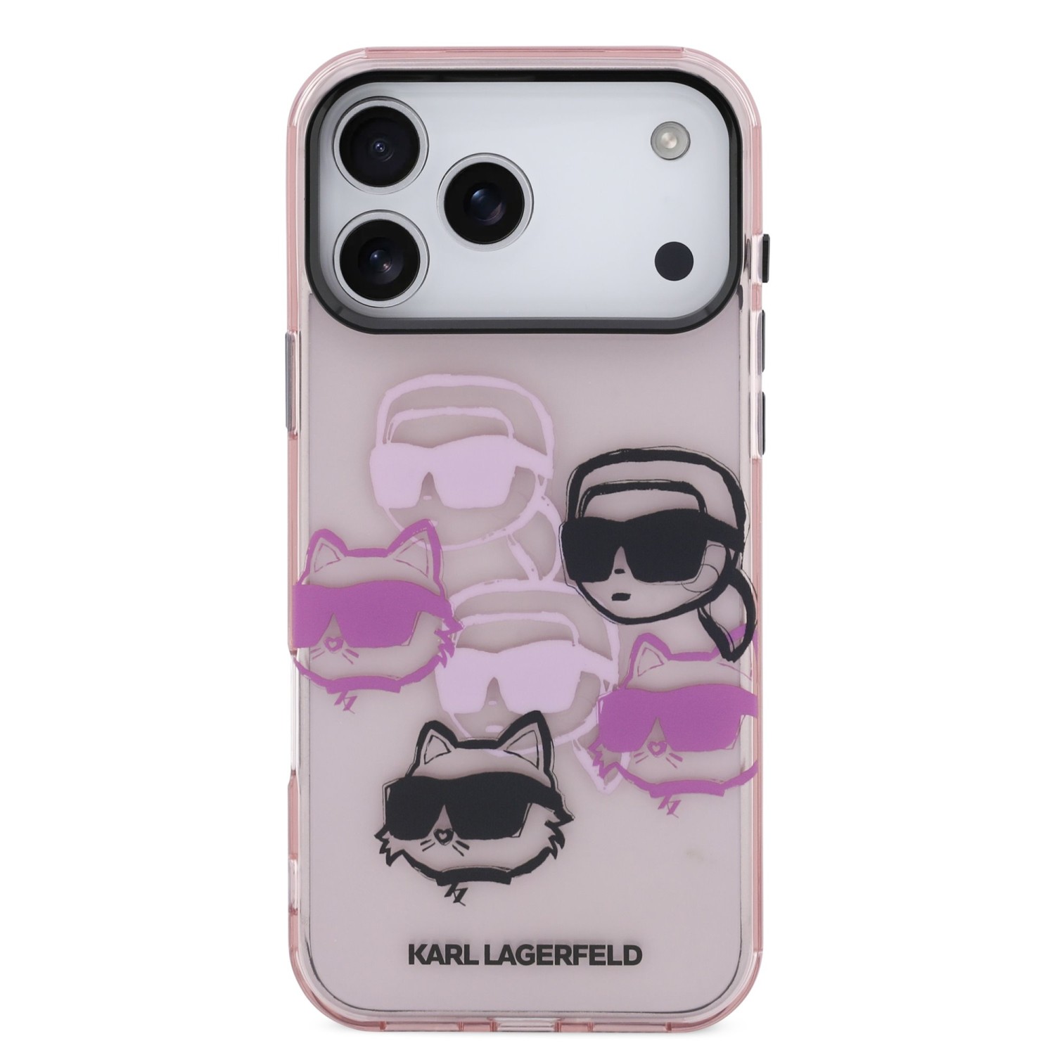 Karl Lagerfeld IML Multi K&CH Heads Zadní Kryt pro iPhone 17 Pro Max Pink