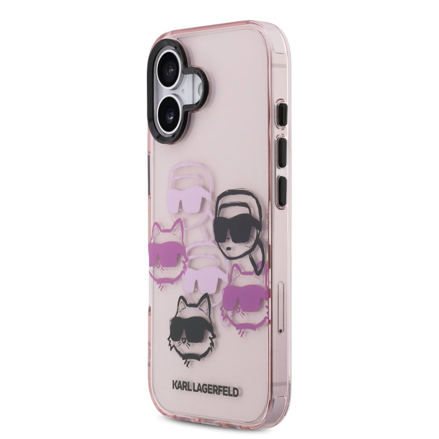 Karl Lagerfeld IML Multi K&CH Heads Zadní Kryt pro iPhone 17 Pink