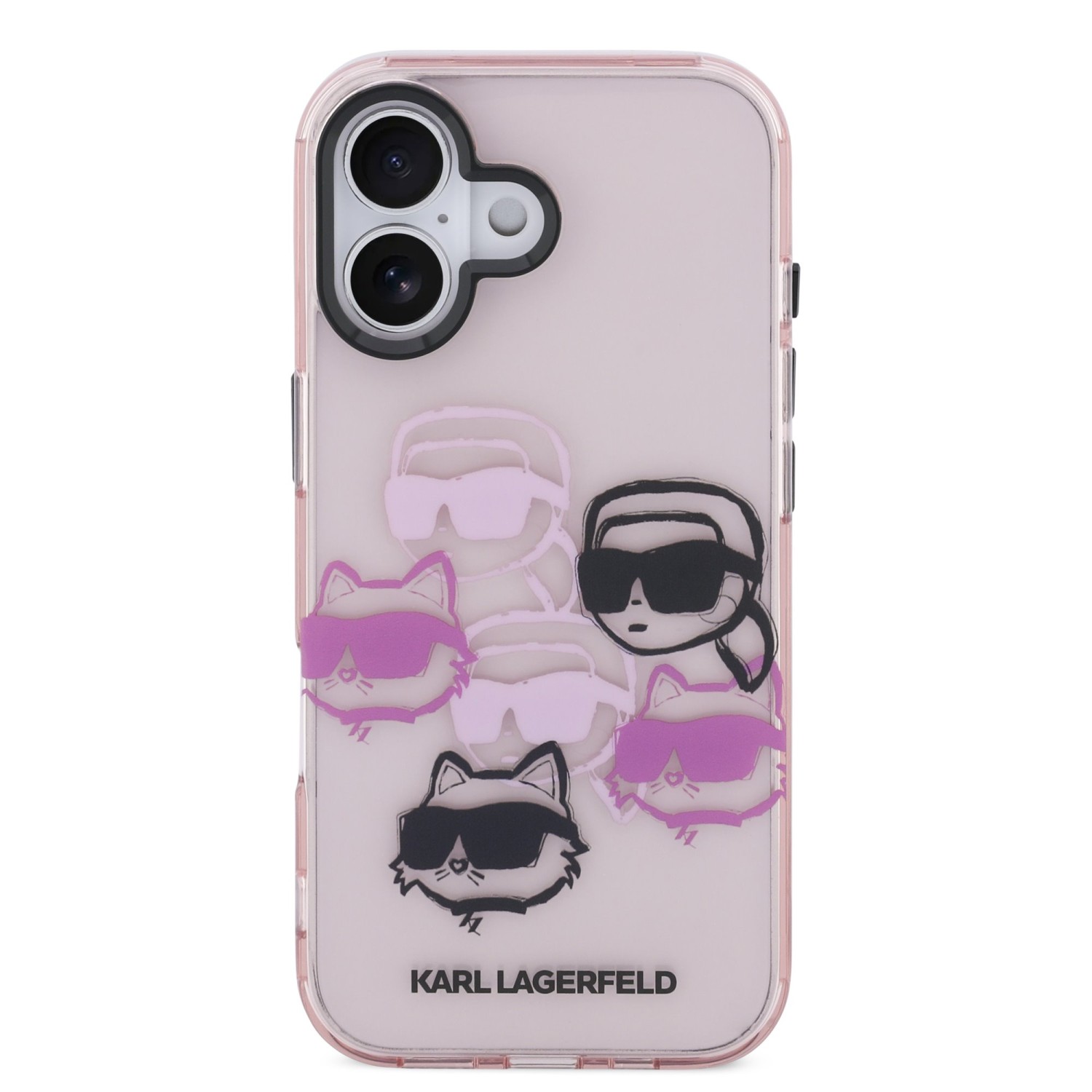 Karl Lagerfeld IML Multi K&CH Heads Zadní Kryt pro iPhone 17 Pink