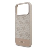 Guess PU 4G Stripe Zadní Kryt pro iPhone 17 Pro Max Pink