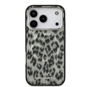 Zadní kryt Karl Lagerfeld IML Leopard MagSafe pro Apple iPhone 17 Pro, hnědá