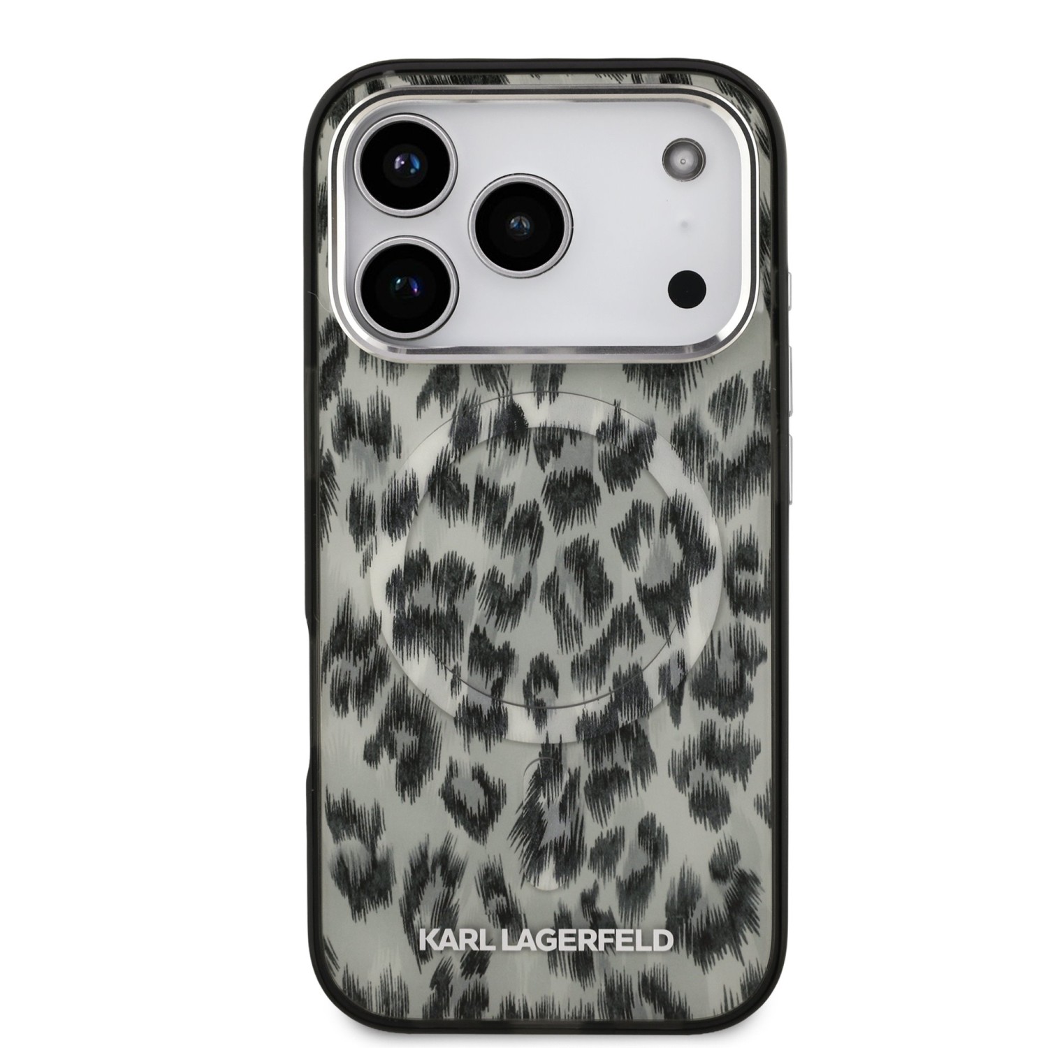 Karl Lagerfeld IML Leopard MagSafe Zadní Kryt pro iPhone 17 Pro Brown