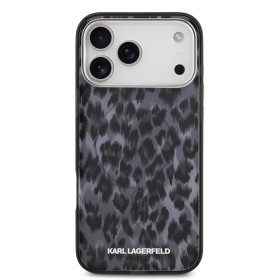 Zadní kryt Karl Lagerfeld IML Leopard MagSafe pro Apple iPhone 17 Pro Max, šedá