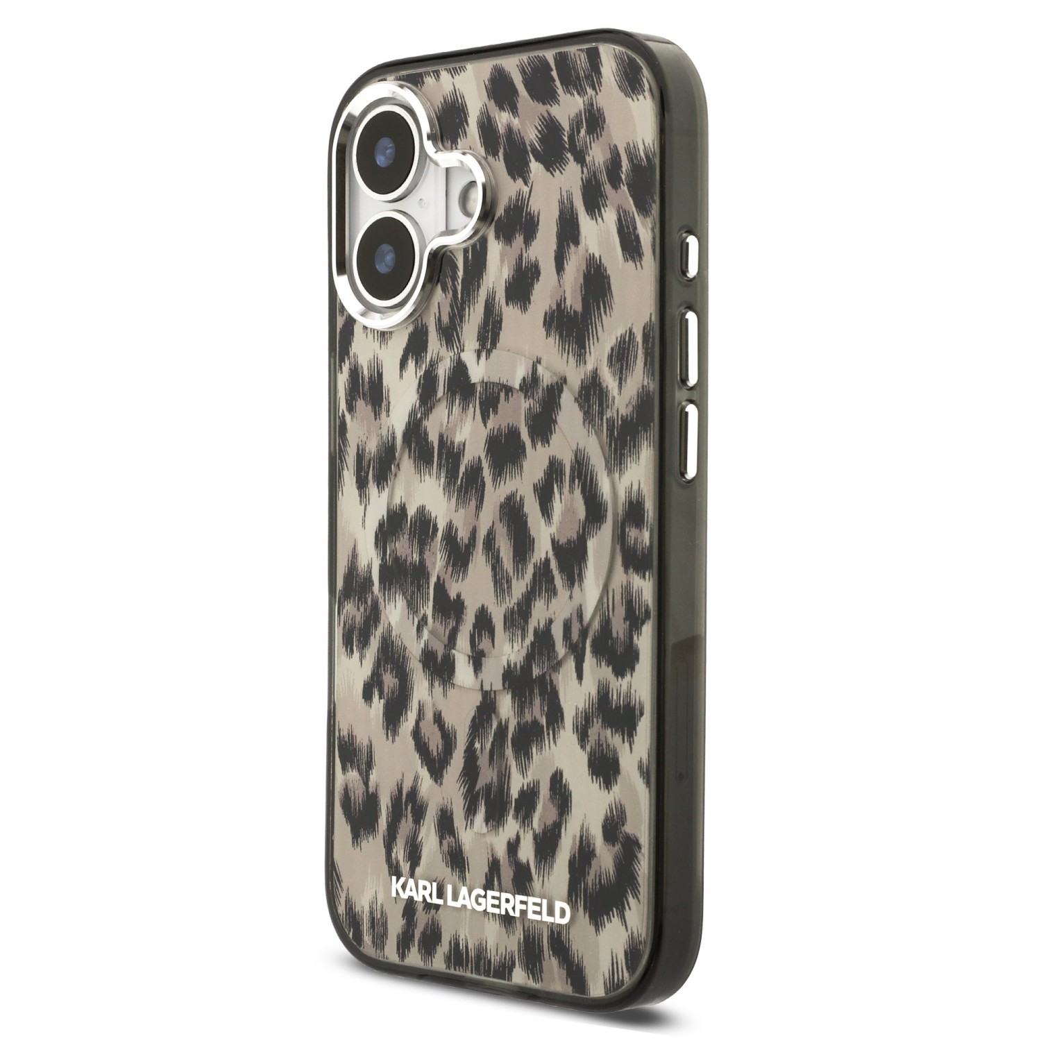 Karl Lagerfeld IML Leopard MagSafe Zadní Kryt pro iPhone 17 Brown