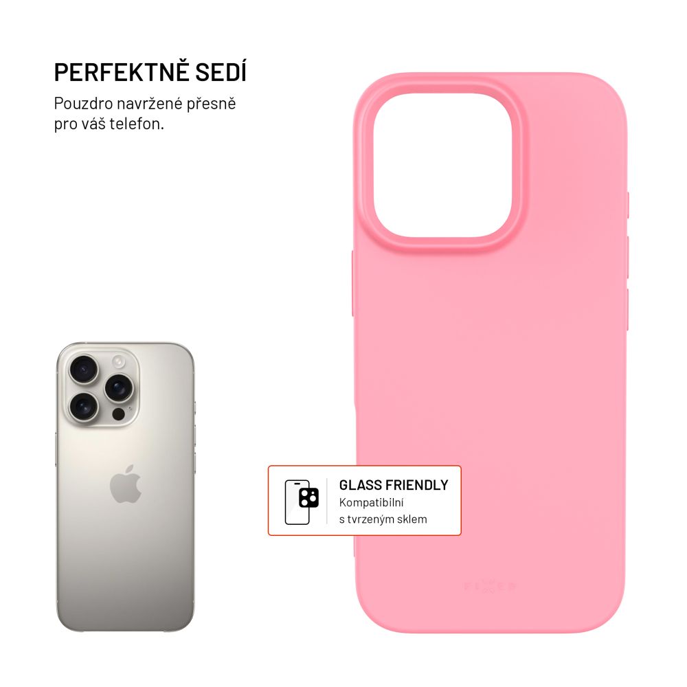 TPU gelový kryt FIXED ReStory pro Apple iPhone 16 Pro, růžový