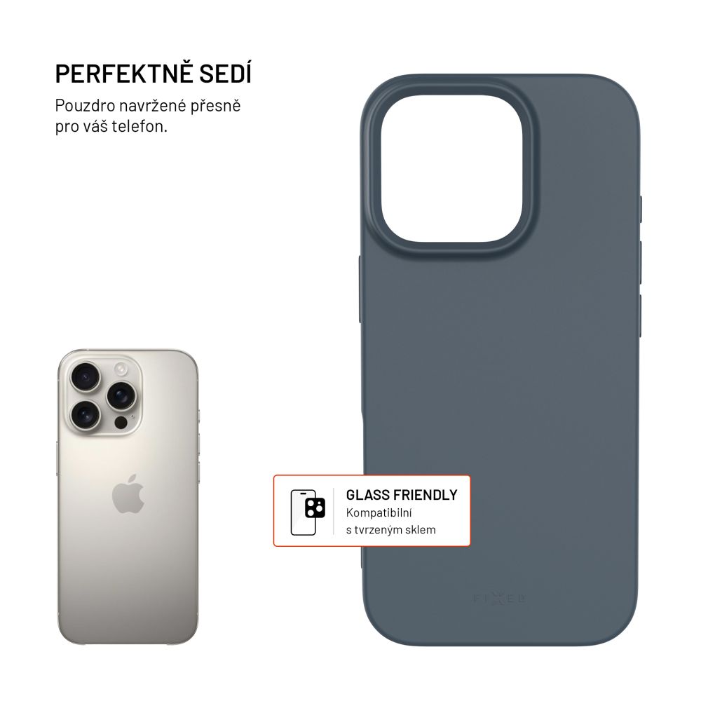 TPU gelový kryt FIXED ReStory pro Apple iPhone 16 Pro, modrý