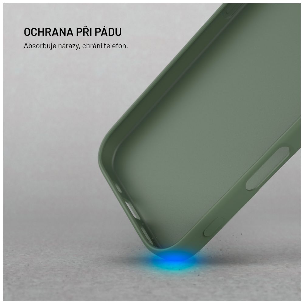 TPU gelový kryt FIXED ReStory pro Apple iPhone 16, zelený