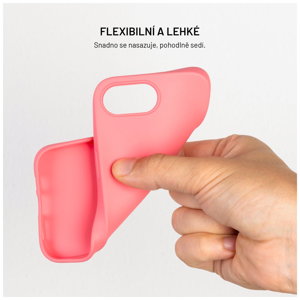 TPU gelový kryt FIXED ReStory pro Apple iPhone 16, růžový