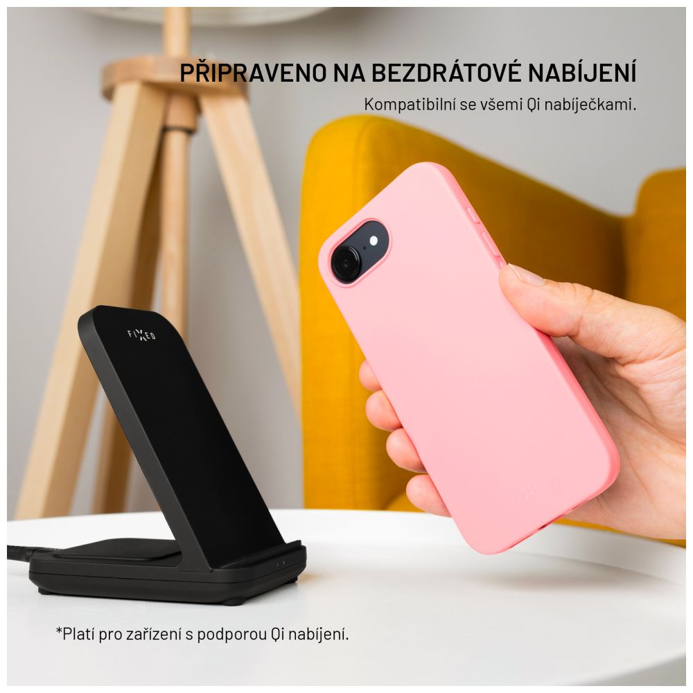 TPU gelový kryt FIXED ReStory pro Apple iPhone 16, růžový