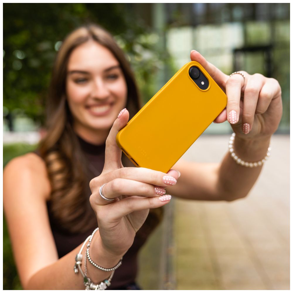 TPU gelový kryt FIXED ReStory pro Apple iPhone 15, zlatý