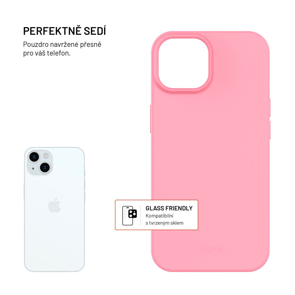TPU gelový kryt FIXED ReStory pro Apple iPhone 15, růžový