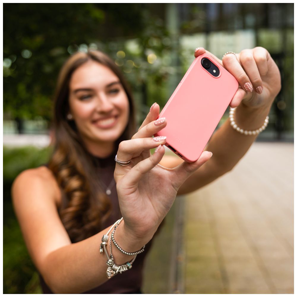 TPU gelový kryt FIXED ReStory pro Apple iPhone 15, růžový