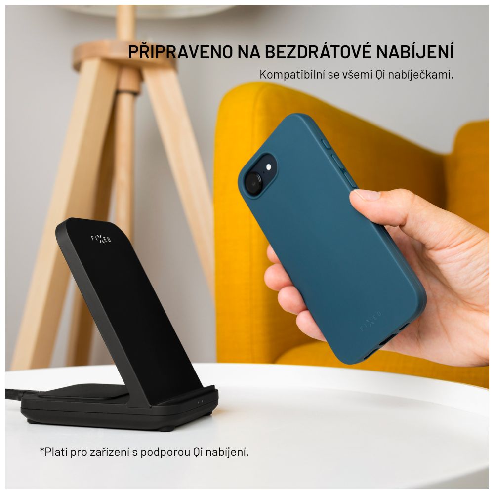 TPU gelový kryt FIXED ReStory pro Apple iPhone 15, modrý