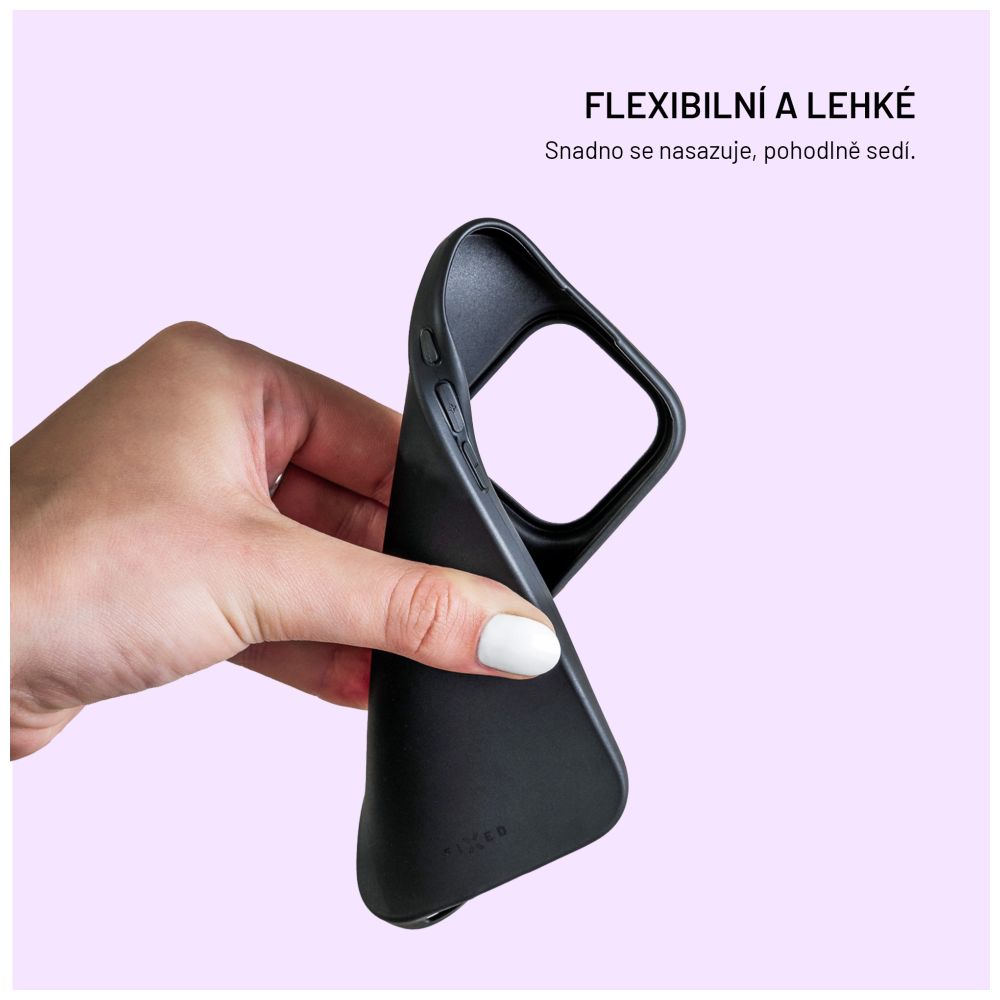 TPU gelový kryt FIXED ReStory pro Apple iPhone 17 Pro, černý