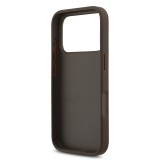 Guess PU 4G Metal Logo Zadní Kryt pro iPhone 17 Pro Brown