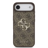 Guess PU 4G Metal Logo Zadní Kryt pro iPhone Air Brown