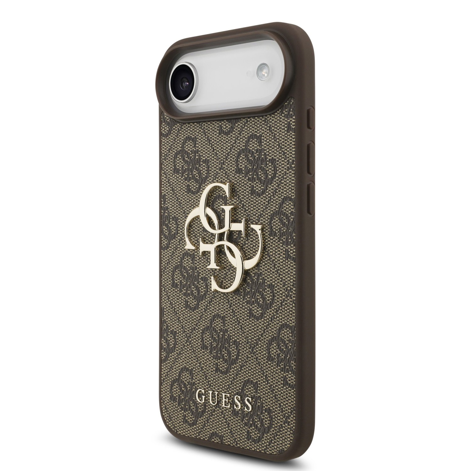 Guess PU 4G Metal Logo Zadní Kryt pro iPhone Air Brown