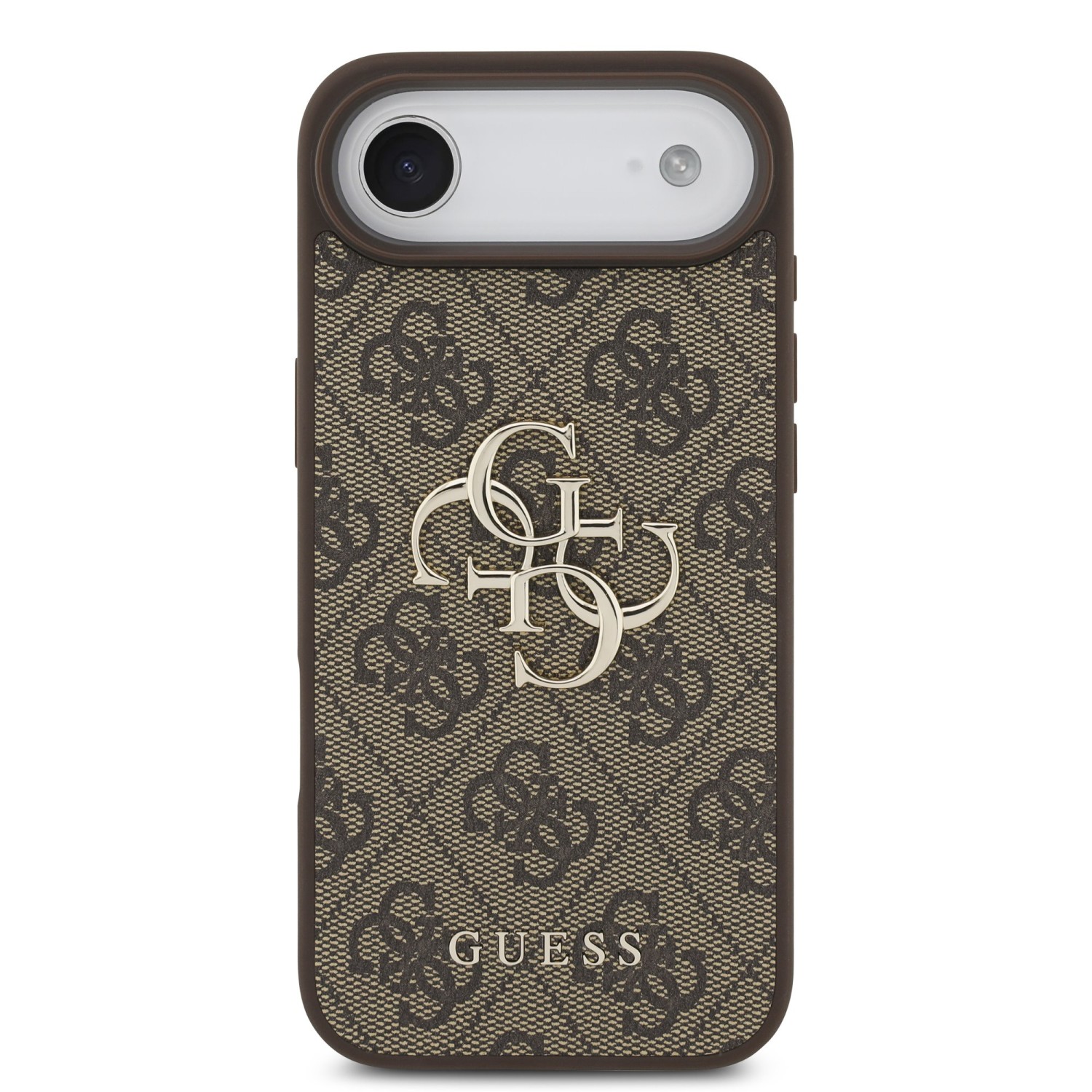 Guess PU 4G Metal Logo Zadní Kryt pro iPhone Air Brown