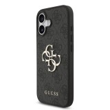 Guess PU 4G Metal Logo Zadní Kryt pro iPhone 17 Grey