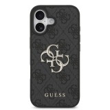 Guess PU 4G Metal Logo Zadní Kryt pro iPhone 17 Grey