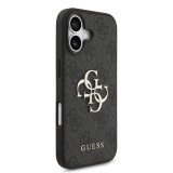 Guess PU 4G Metal Logo Zadní Kryt pro iPhone 17 Grey