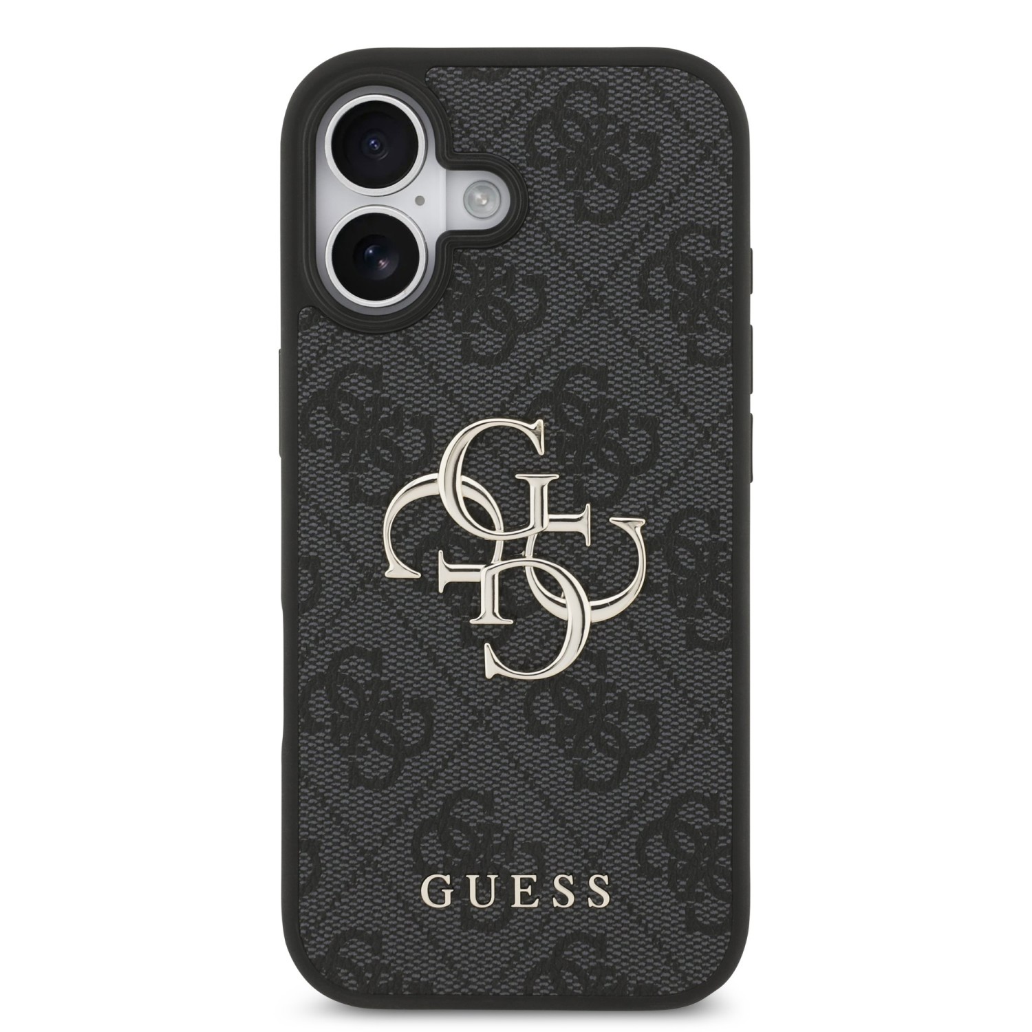 Guess PU 4G Metal Logo Zadní Kryt pro iPhone 17 Grey