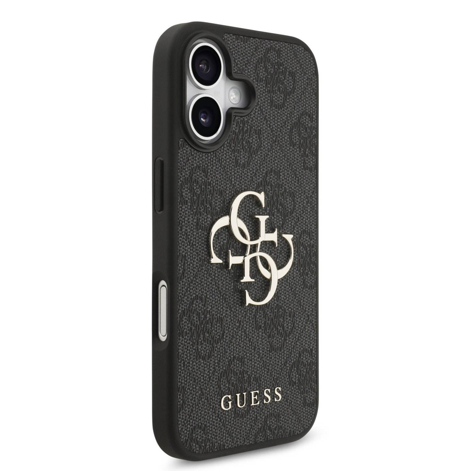 Guess PU 4G Metal Logo Zadní Kryt pro iPhone 17 Grey