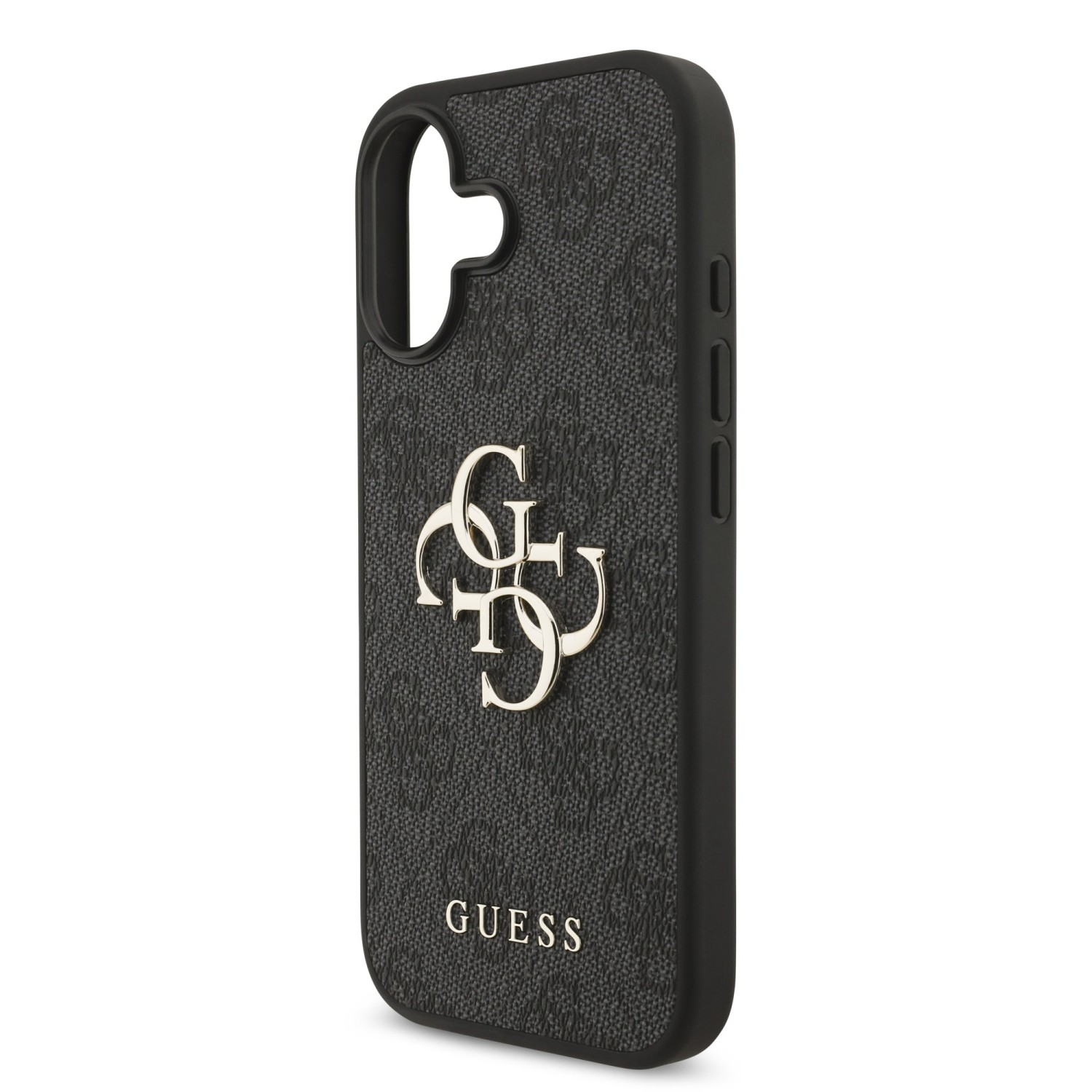 Guess PU 4G Metal Logo Zadní Kryt pro iPhone 17 Grey