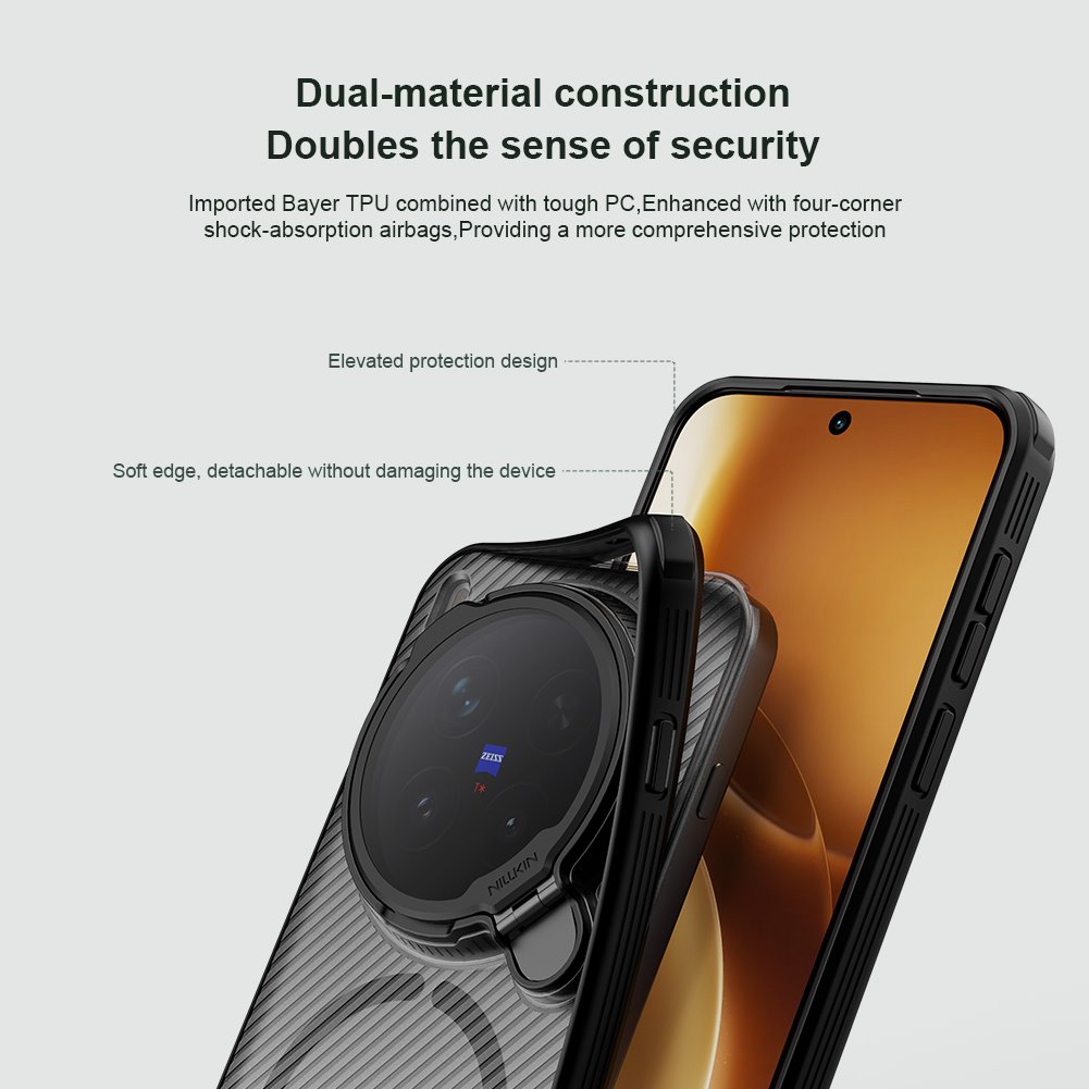 Nillkin CamShield Prop Magnetic Zadní Kryt pro Vivo X300 Pro Transparent Black