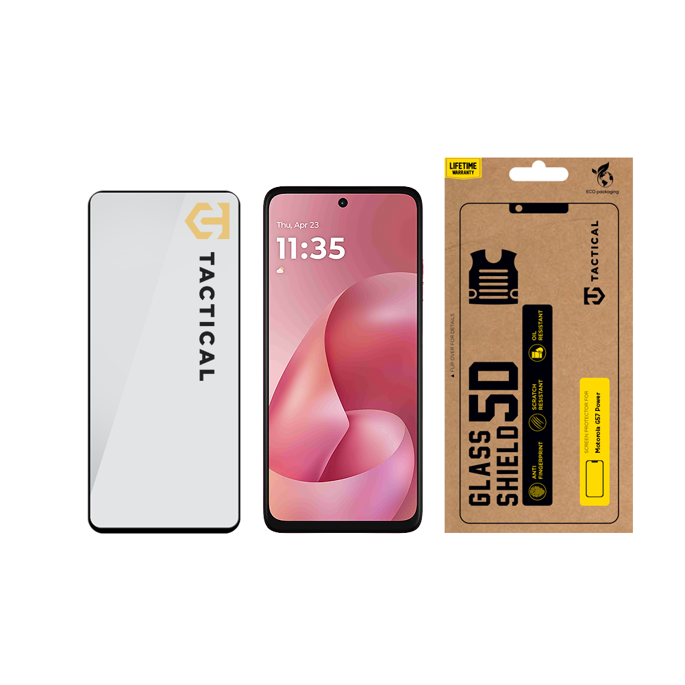 Tactical Glass Shield 5D sklo pro Motorola Moto G57 Power Black 