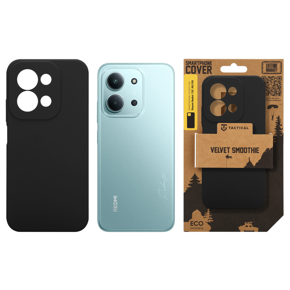 Tactical Velvet Smoothie Kryt pro Xiaomi Redmi 15C 4G/5G Asphalt