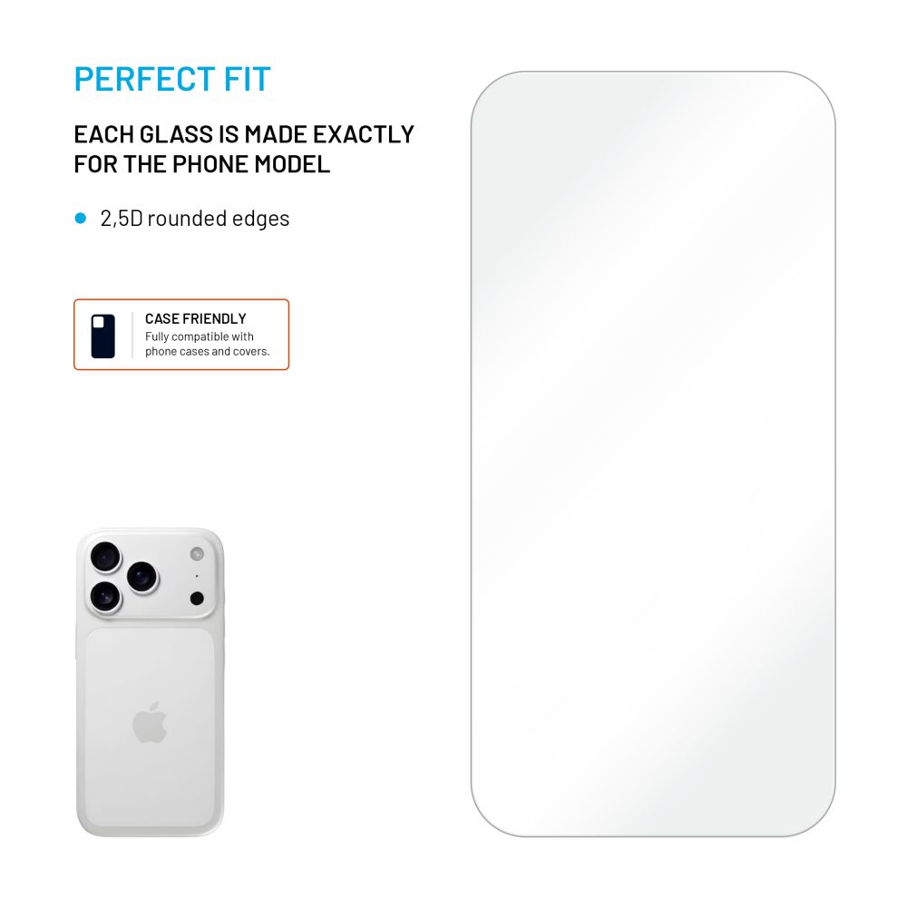 Tvrzené sklo FIXED pro Apple iPhone 17 Pro, 2ks, čiré