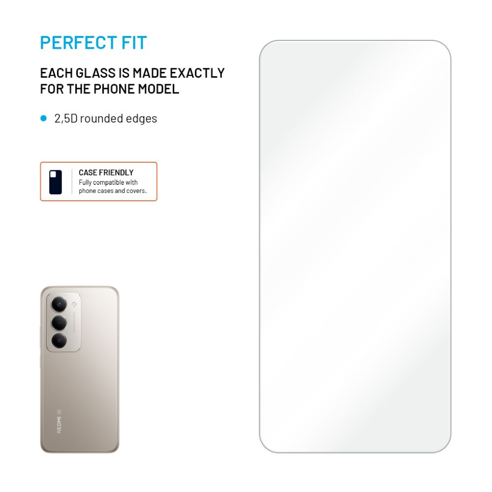 Tvrzené sklo FIXED pro Xiaomi Redmi 15 4G/5G, 2ks, čiré