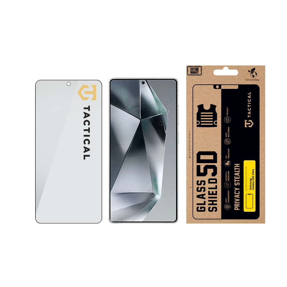 Tactical Glass Shield Privacy Stealth 5D sklo pro Samsung Galaxy S26 Ultra Black