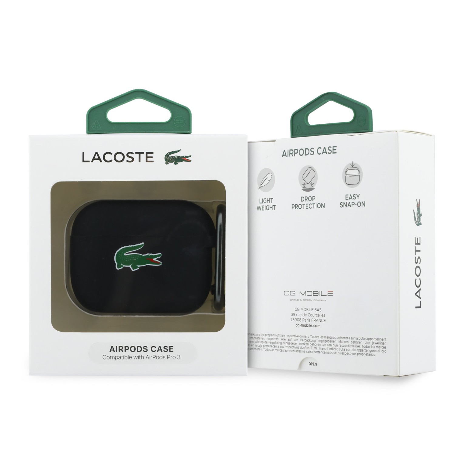 Lacoste Liquid Silicone Croc Logo Pouzdro pro AirPods Pro 3 Black 