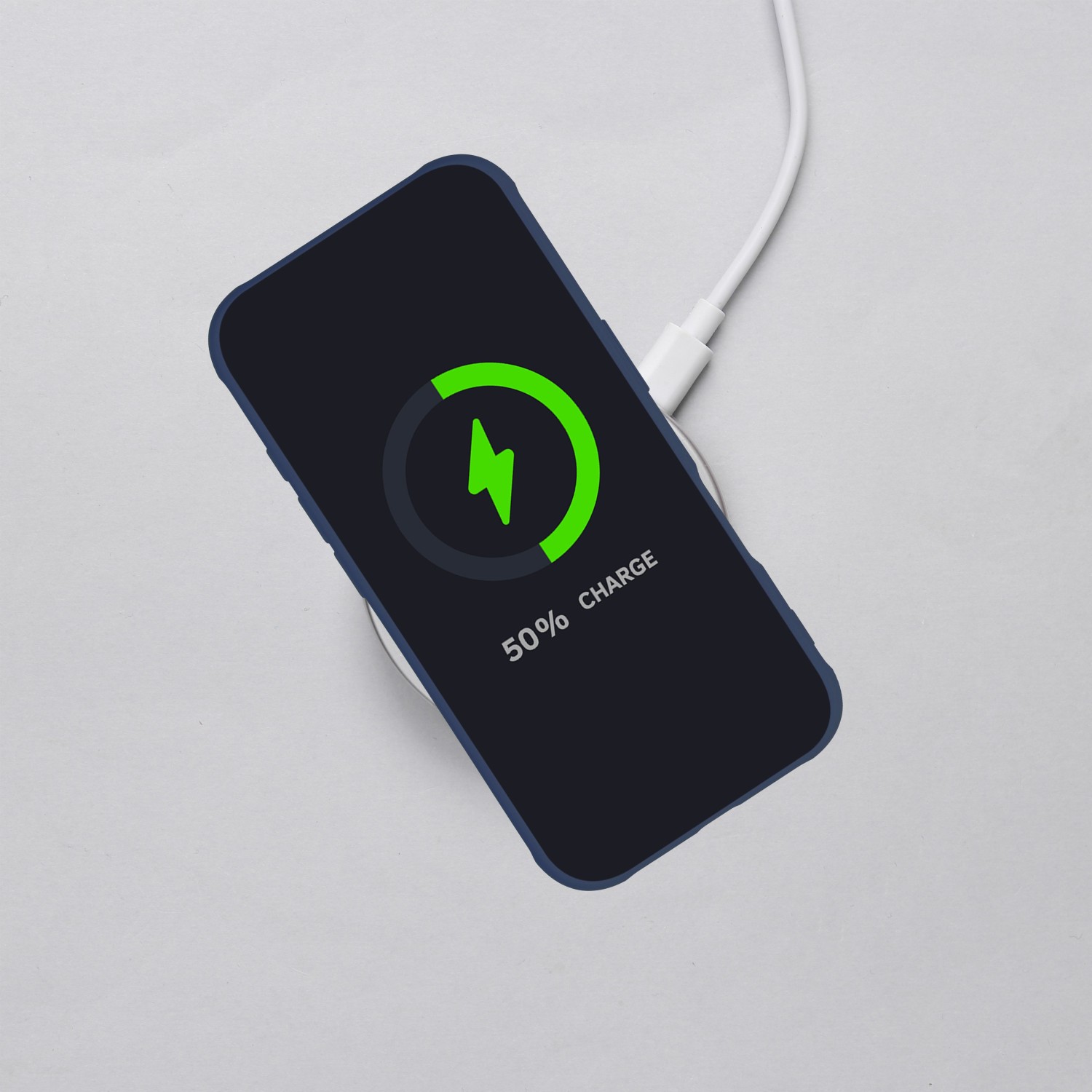 FULL MATTE MAG COVER case compatible with MagSafe for IPHONE 12 blue