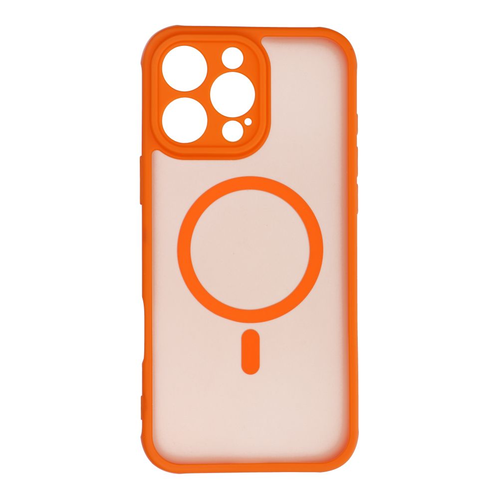 FULL MATTE MAG COVER case compatible with MagSafe for IPHONE 16 Pro Max hermes orange