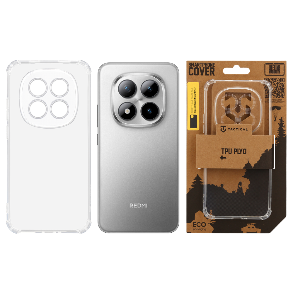 Tactical TPU Plyo Kryt pro Xiaomi Redmi Note 15 Pro+ Transparent