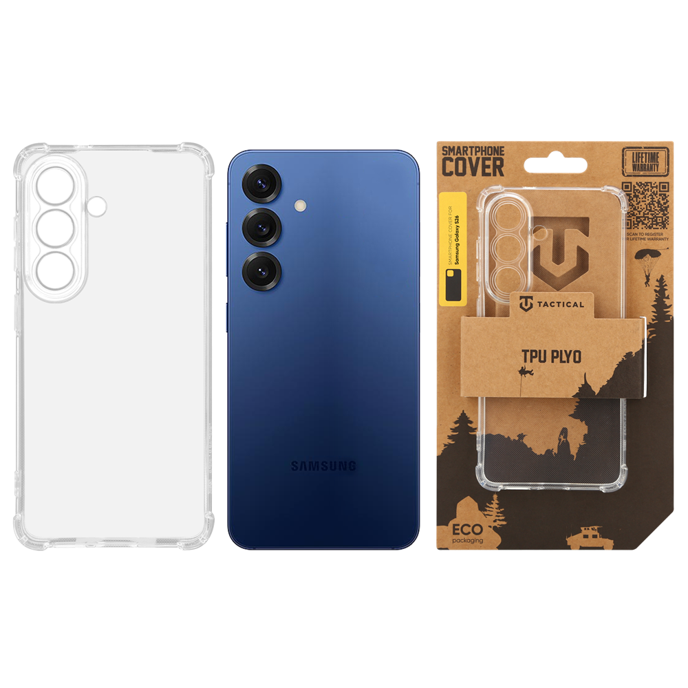 Tactical TPU Plyo Kryt pro Samsung Galaxy S26 Transparent 