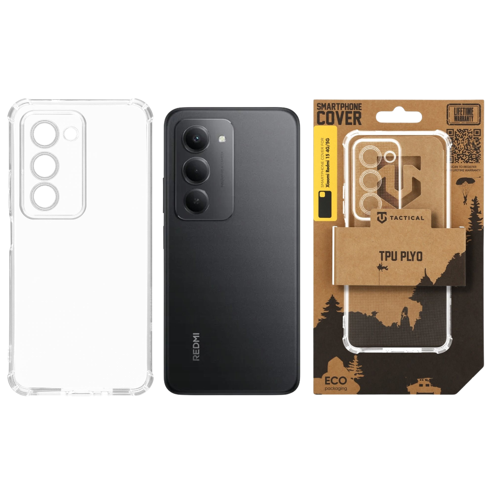Tactical TPU Plyo Kryt pro Xiaomi Redmi 15 4G/5G Transparent 
