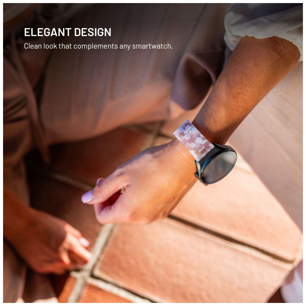 Resinový řemínek FIXED Resin Strap s Quick Release 20mm pro smartwatch, Cloud White