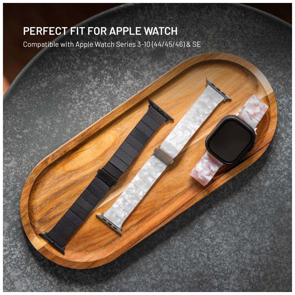Resinový řemínek FIXED Resin Strap pro Apple Watch 44/45/46/49mm, Carbon Black