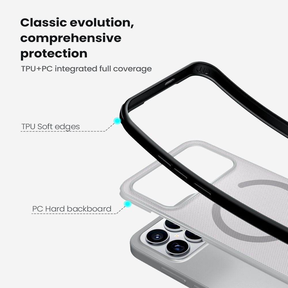 Nillkin Super Frosted PRO Magnetic Zadní Kryt pro Poco F8 Ultra Transparent Black