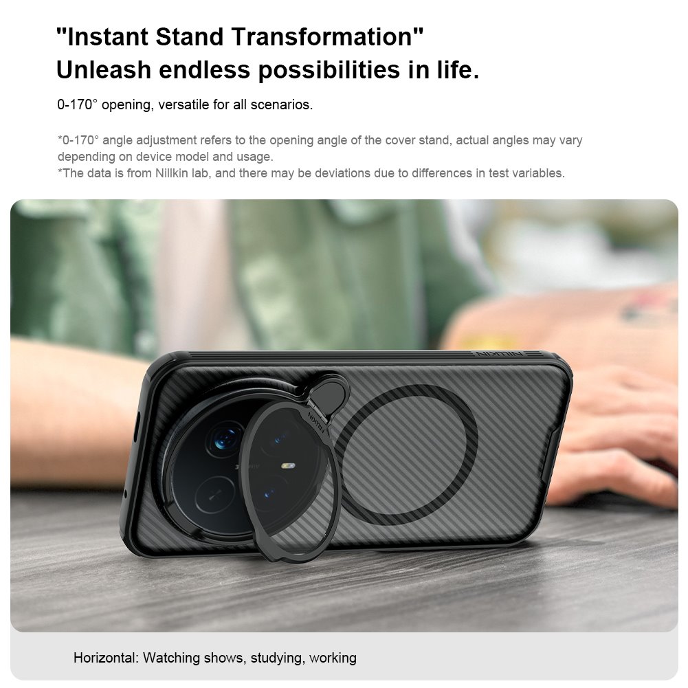 Nillkin CamShield Prop Magnetic Zadní Kryt pro Honor Magic 8 Pro Transparent Black